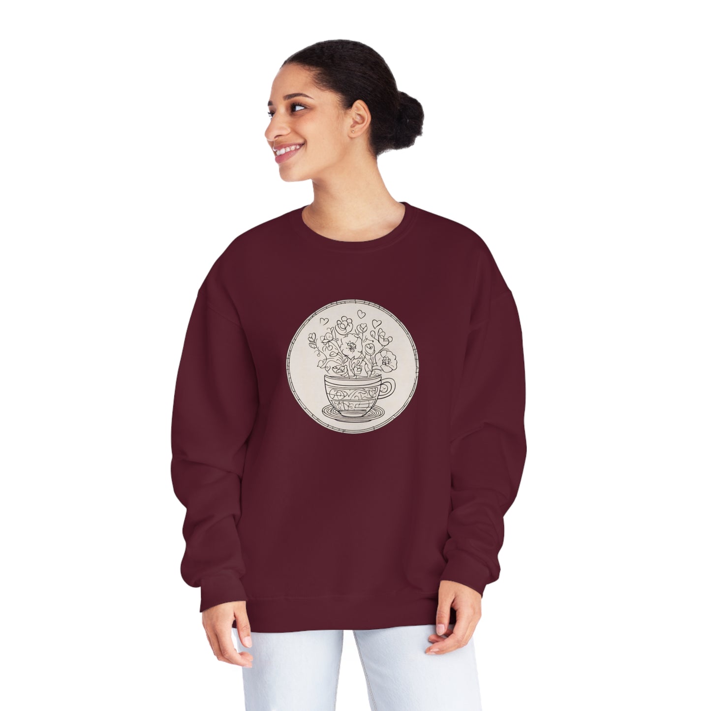 Coffee Cup In Bloom Sweatshirt