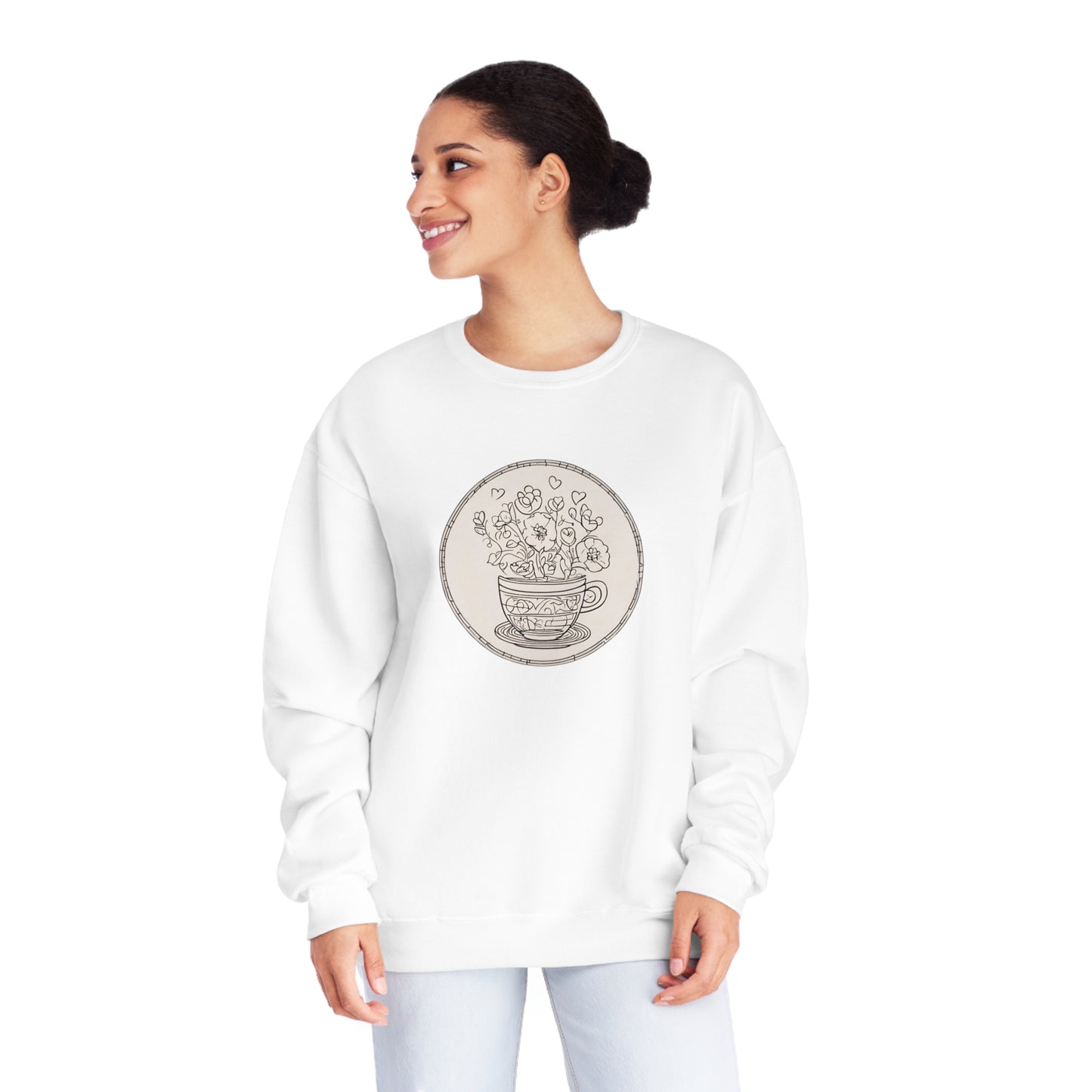 Coffee Cup In Bloom Sweatshirt