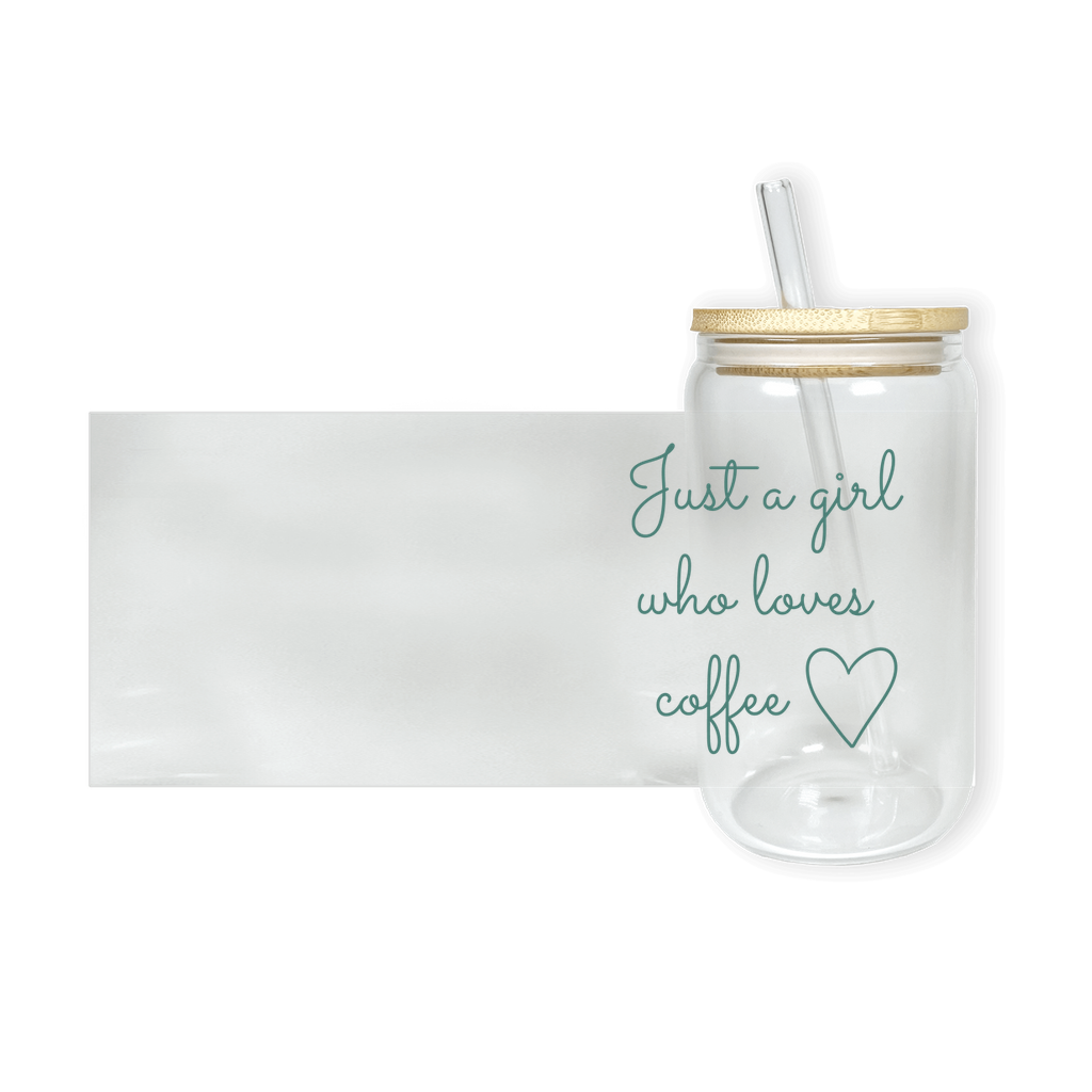 Just A Girl Who Loves Coffee Glass Tumbler