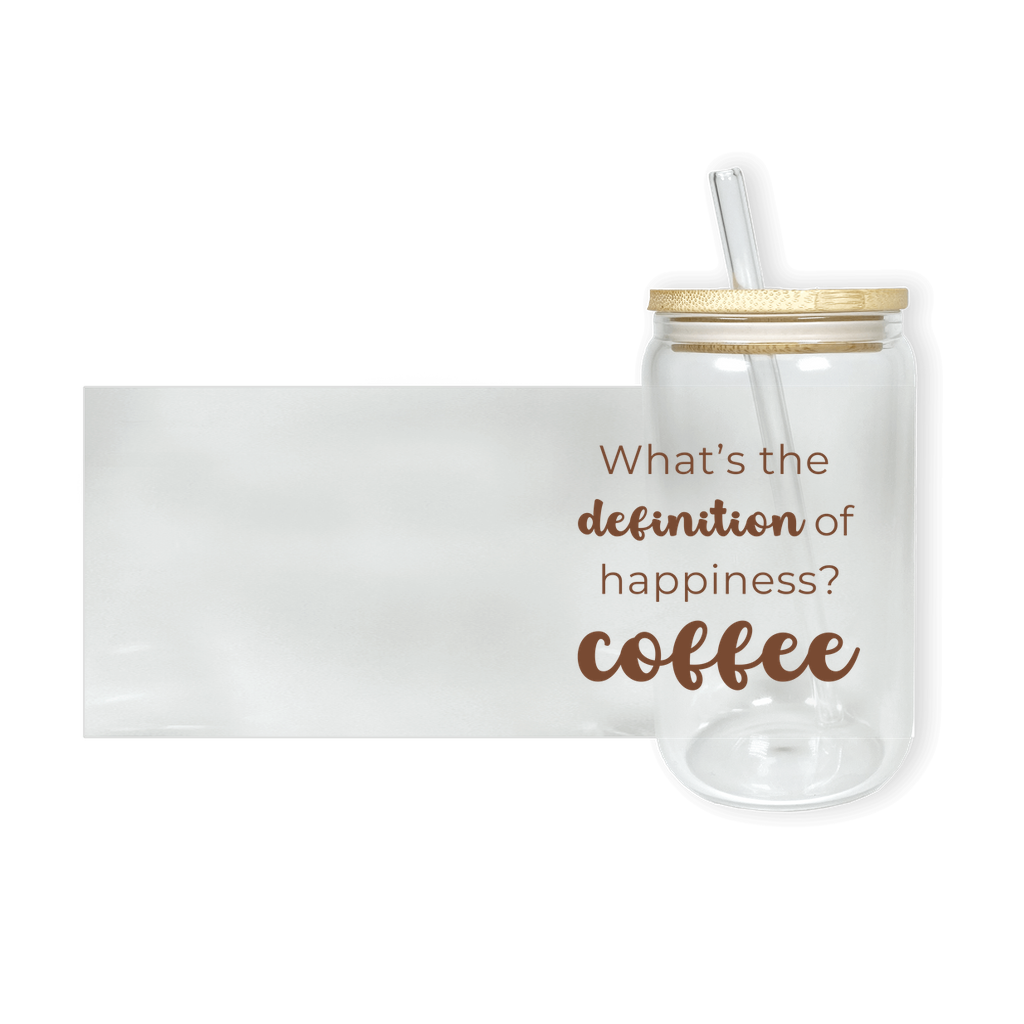 What's The Definition Of Happiness? Coffee Glass Tumbler