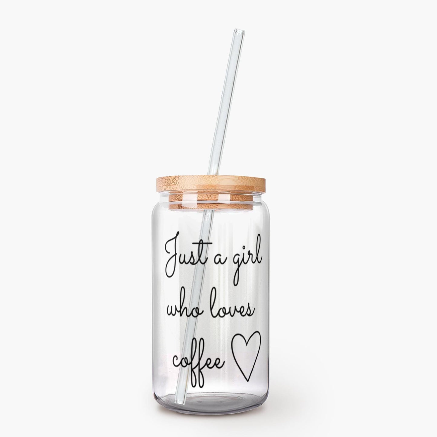 Just A Girl Who Loves Coffee Glass Tumbler