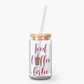 Iced Coffee Girlie Glass Tumbler