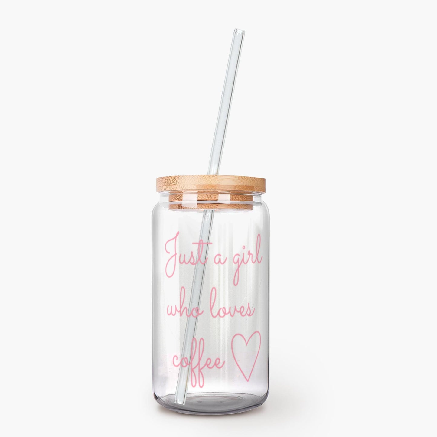 Just A Girl Who Loves Coffee Glass Tumbler