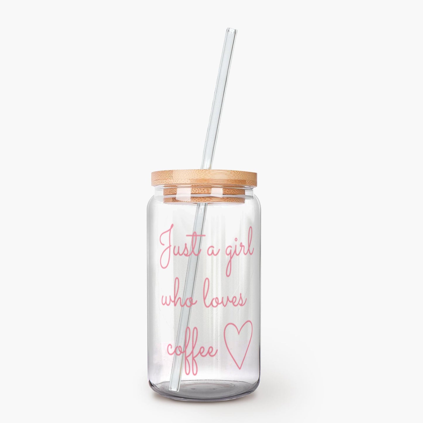 Just A Girl Who Loves Coffee Glass Tumbler