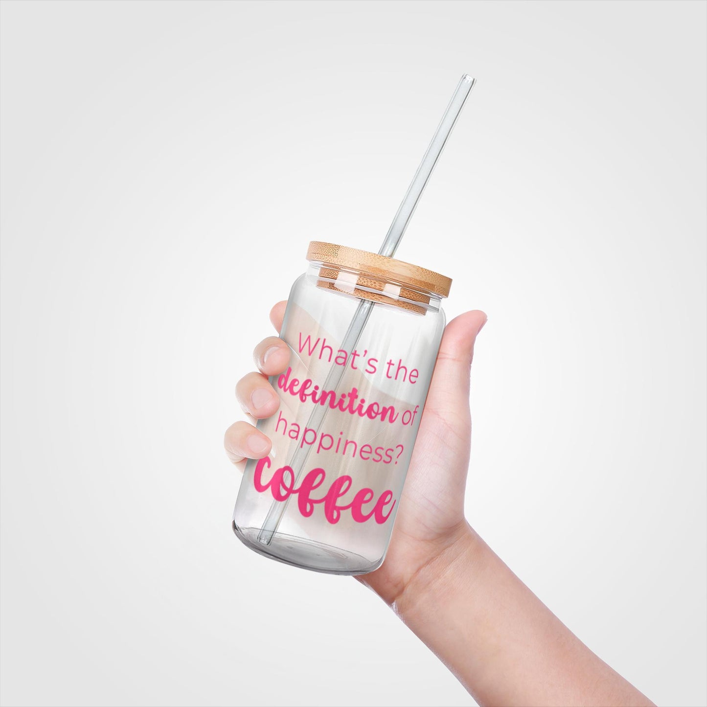 What's The Definition Of Happiness? Coffee Glass Tumbler