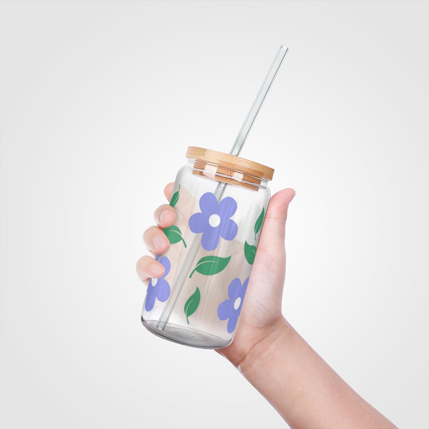 Floral Bliss Glass Tumbler