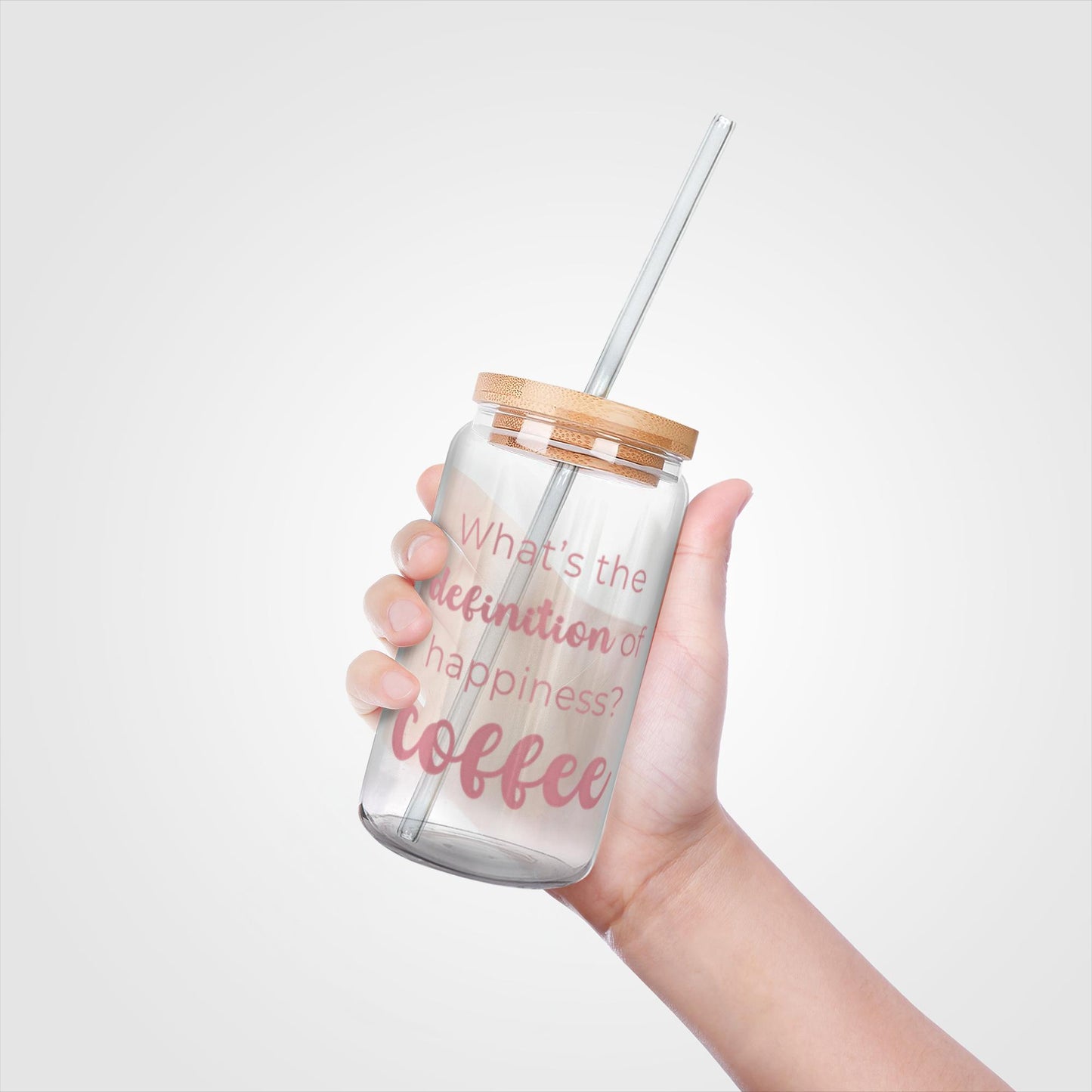 What's The Definition Of Happiness? Coffee Glass Tumbler