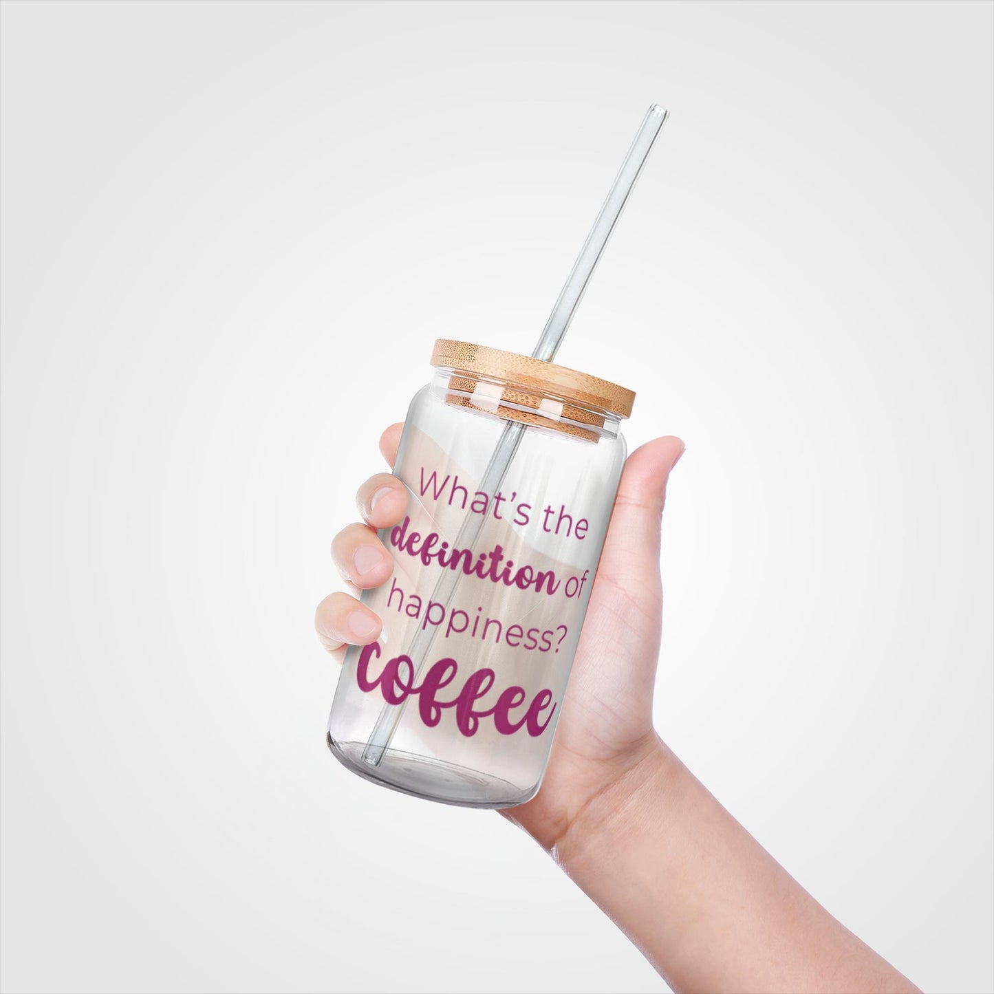 What's The Definition Of Happiness? Coffee Glass Tumbler