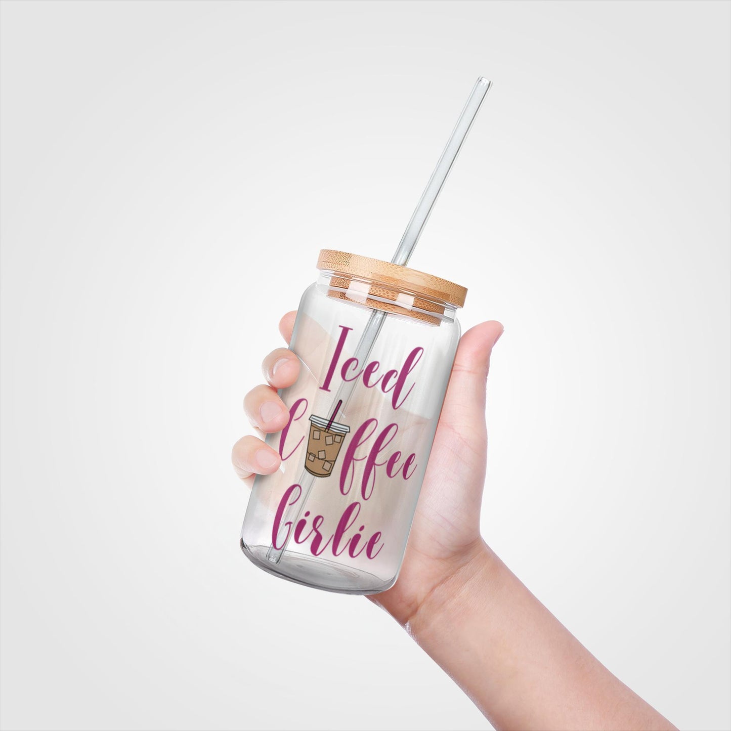 Iced Coffee Girlie Glass Tumbler