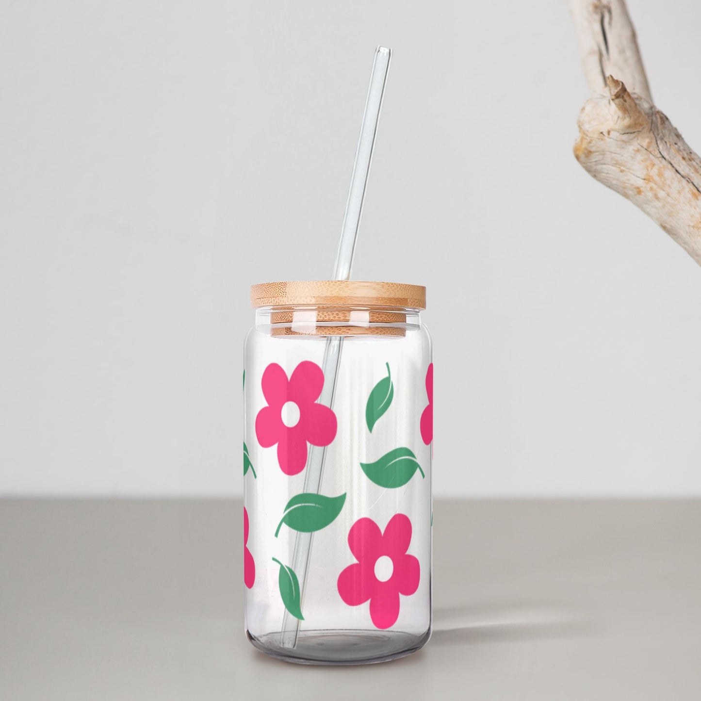 Floral Bliss Glass Tumbler