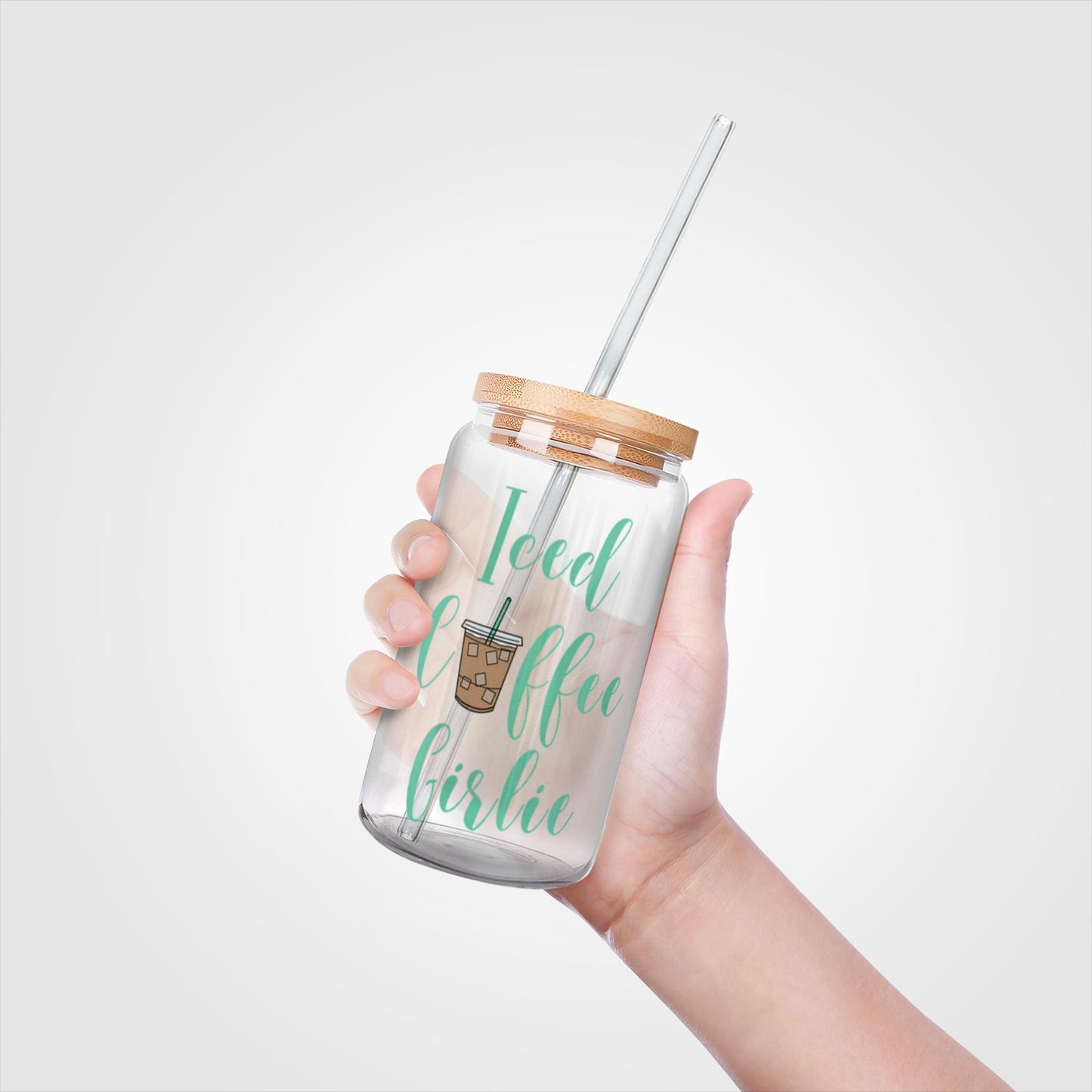 Iced Coffee Girlie Glass Tumbler