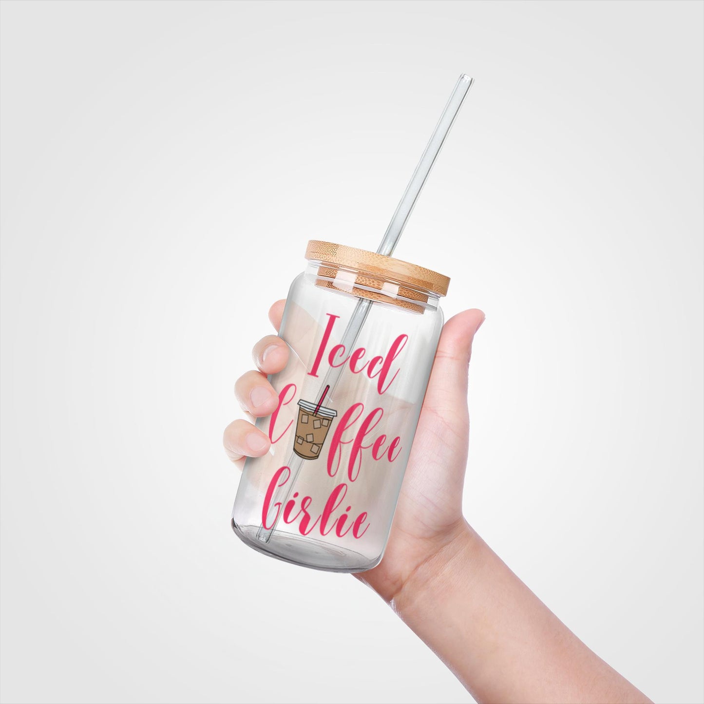 Iced Coffee Girlie Glass Tumbler