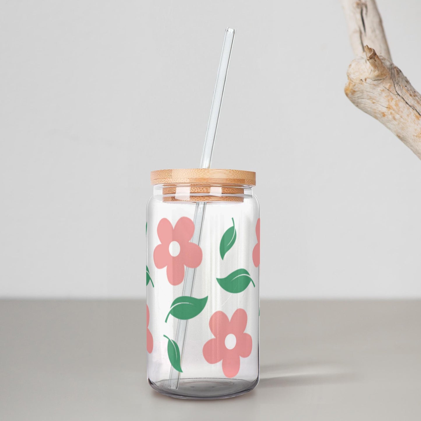 Floral Bliss Glass Tumbler