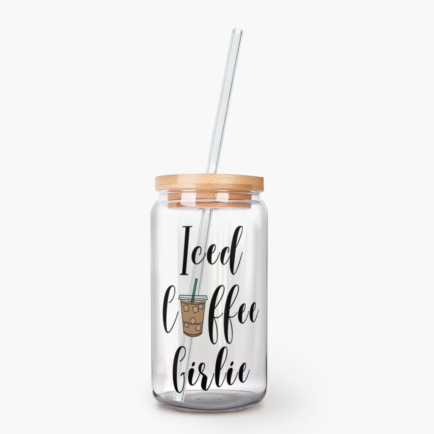 Iced Coffee Girlie Glass Tumbler