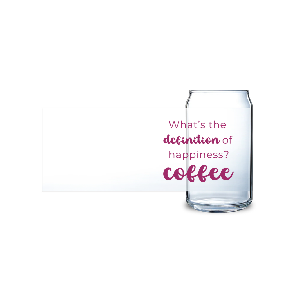 What's The Definition Of Happiness? Coffee Glass Tumbler