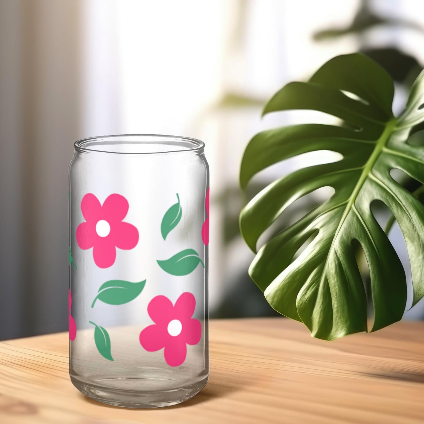 Floral Bliss Glass Tumbler