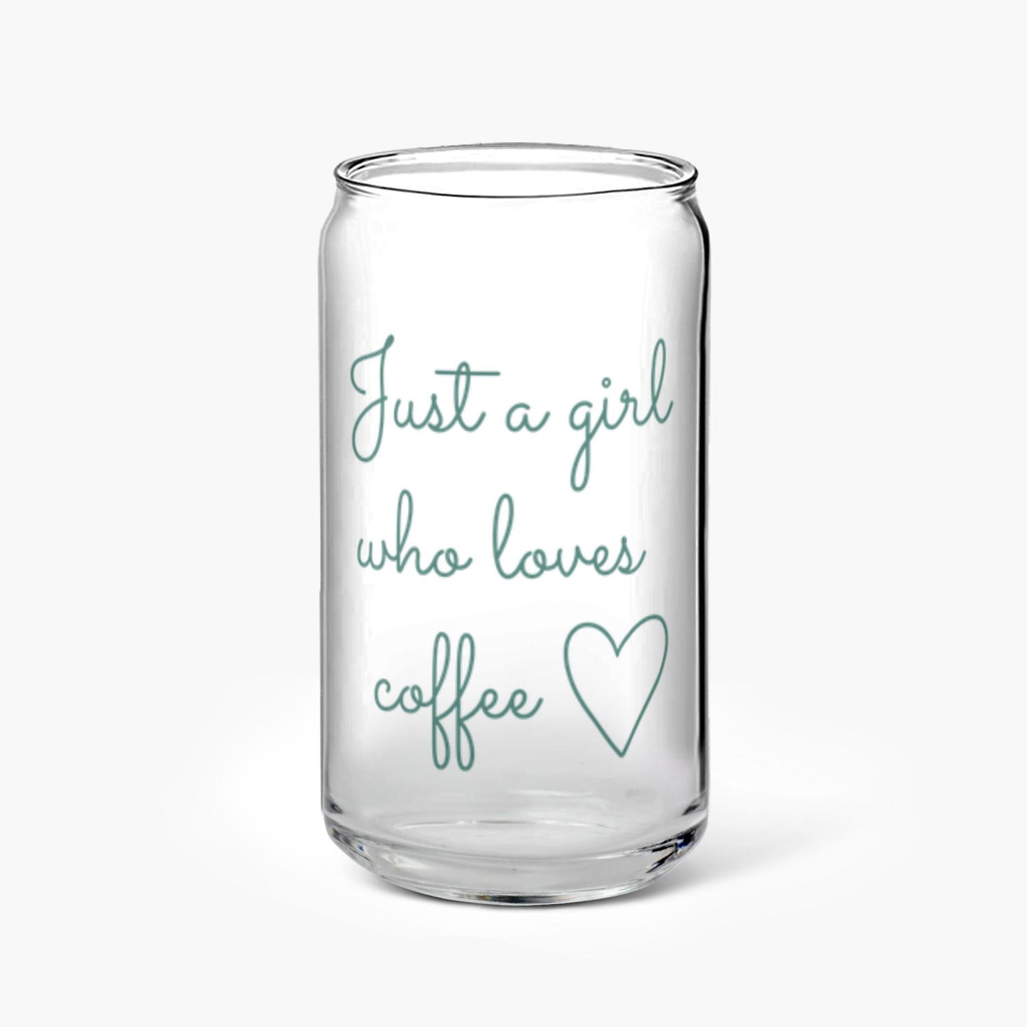 Just A Girl Who Loves Coffee Glass Tumbler