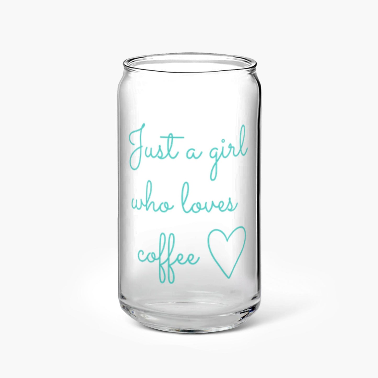 Just A Girl Who Loves Coffee Glass Tumbler