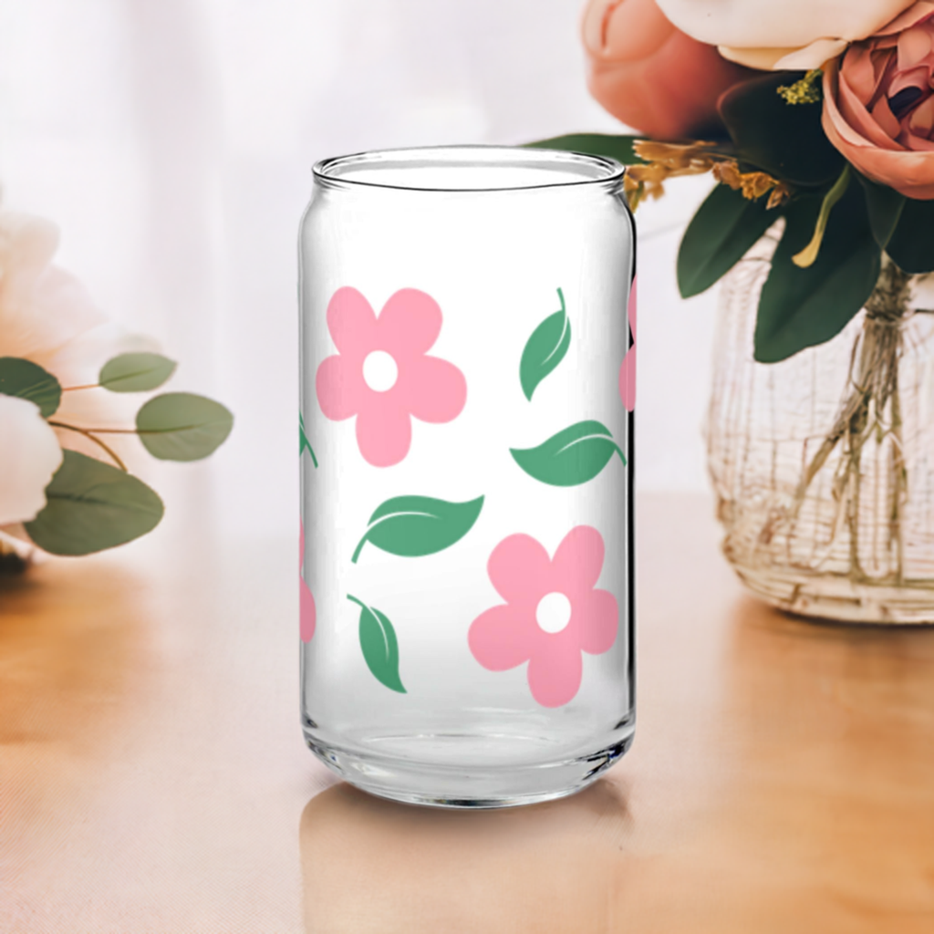 Floral Bliss Glass Tumbler