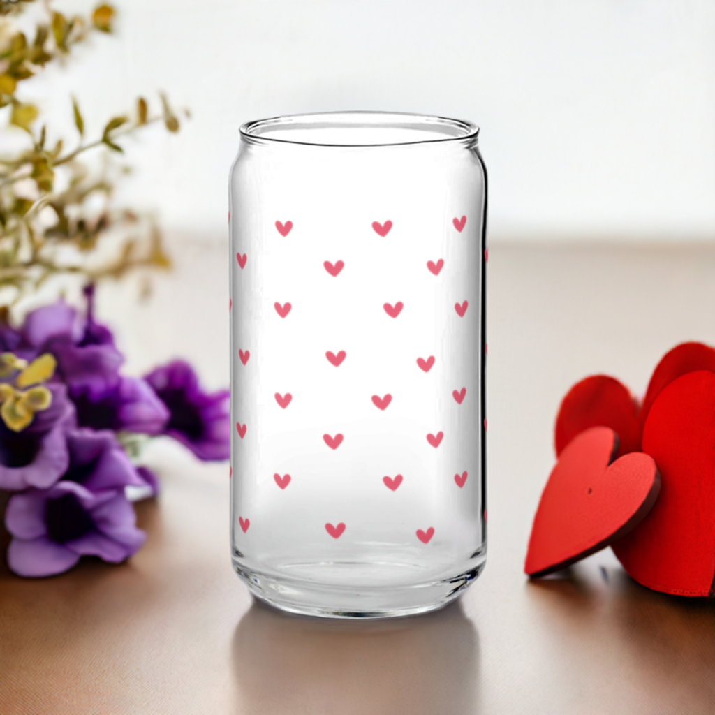 Little Hearts Glass Tumbler