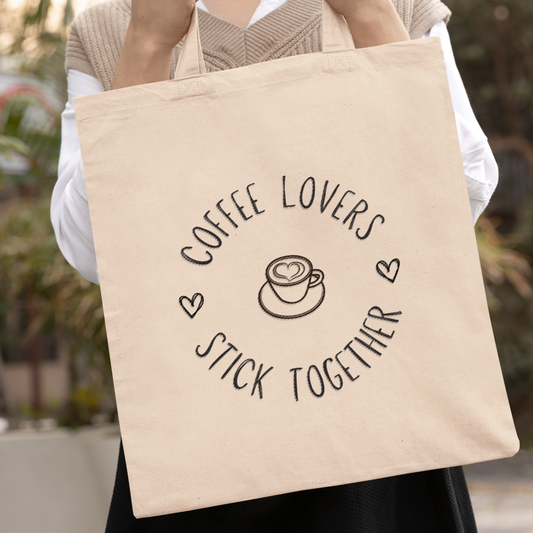 Coffee Lovers Stick Together Tote Bag