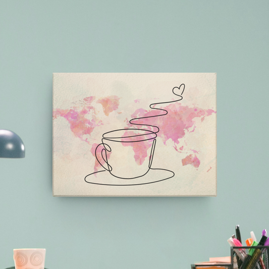 Coffee Love Is Global Canvas Wall Art
